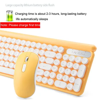 

2.4G Wireless Rechargeable Usb Ergonomic Gaming Mute Keyboard Mouse Sets #BO
