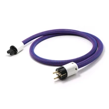 

1 piece Hifi audio OCC 4 square Power Cord Cable hifi Audiophile Power Cord AC EU Power plug Cord POWER line with EU plug