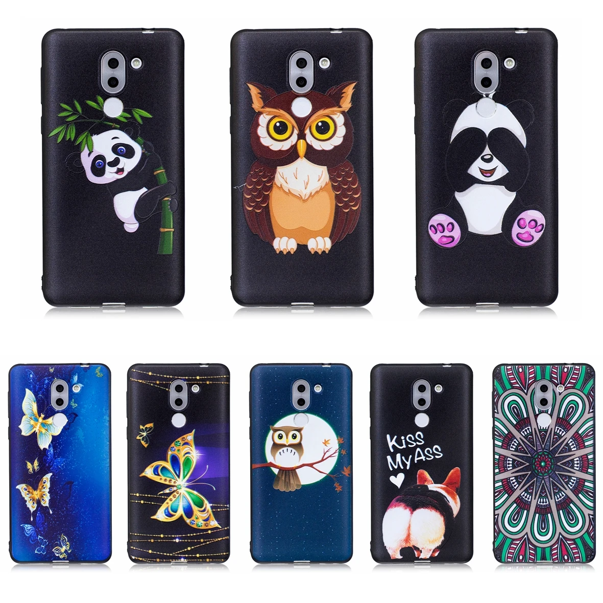 ТПУ силиконовый чехол Funda для huawei Honor 6X/mate 9 Lite Черная защитная крышка Honor6X/mate Lite/mate
