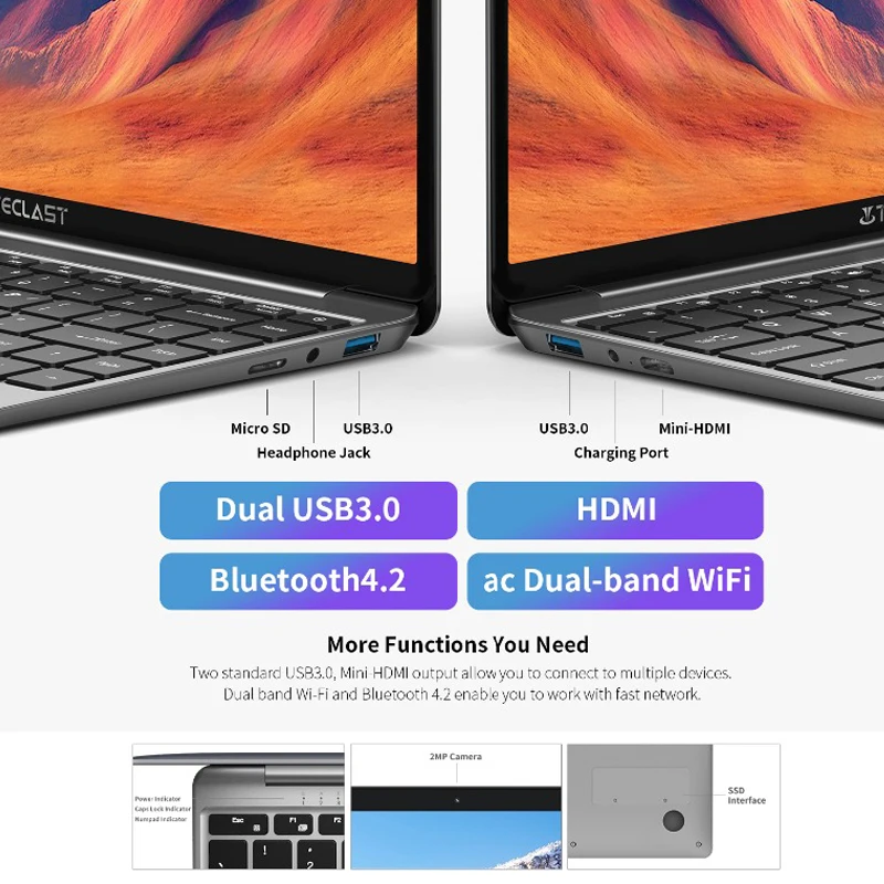 Teclast F7S Notebook 14.1“ 8 GB RAM 128 GB SSD