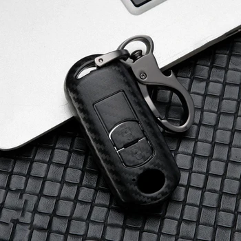 

Carbon car key cover key case For Mazda 2 3 6 Axela Atenza CX-5 CX5 CX-3 CX-7 CX8 CX-9 2016 2017 2018 Smart 2/3 Buttons Auto Bag