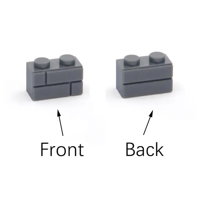 DIY Building Blocks Wall Figures Bricks 1x2 Dots 50/100PCS Educational Creative Toys for Children Size Compatible With 98283 3