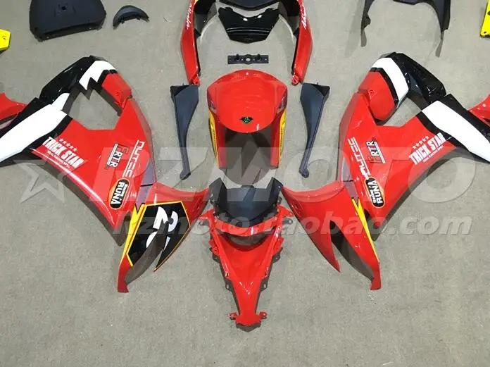 4 подарки Лидер продаж ABS полный обтекатель комплект подходит для Kawasaki Ninja ZX-10R ZX10R 2008 2009 2010 08 09 10 Обтекатели красный белый 25