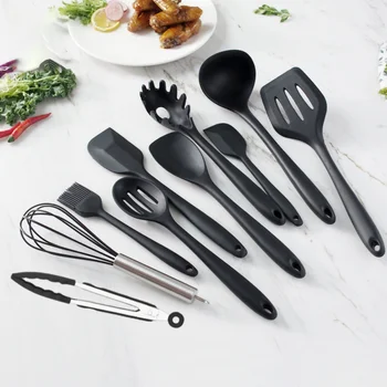 

11/10pcs Cooking Utensils Set Kitchenware Non-stick Spatula Spoon Oil Brush Silicone Heat-Resistant Dinnerware Set for Kitchen*