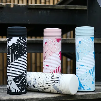 

New Fashion Trend High Grade Insulation Cup Office Couple with 304 Stainless Steel Water Cup with Tea Partition Thermos Bottle