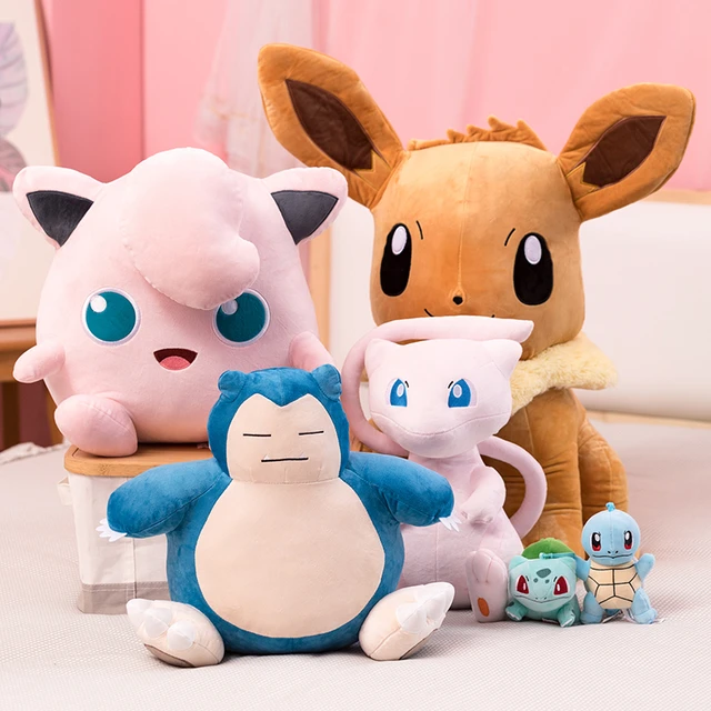 Porte-clés en peluche Pokemon, Kawaii, grande taille, dessin animé Pikachu  bulbizarre écureuil ronflax Jigglypuff Eevee Anime, poupée en peluche,  cadeau - AliExpress