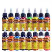 Профессиональный пигментный набор чернил для татуировки, 1 бутылка, 1 унция, наборы для боди-артов, 30 мл, профессиональные, для красоты, перманентные краски, аксессуары