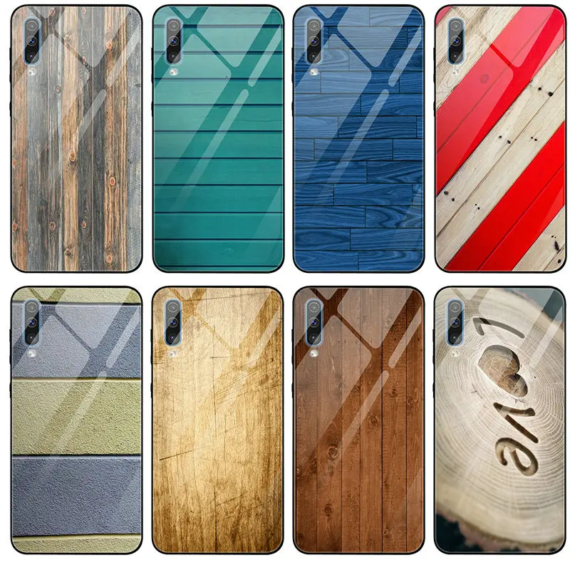 Чехол для Samsung Galaxy A6 A8 A9 A10 A20 A30 A40 A50 A70 A80 A90 S8 S9 S10 Plus из закаленного стекла с резьбой