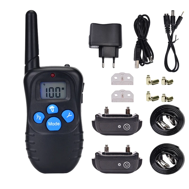 For 2 dogs Wildgameplus 998DB водонепроницаемый ошейник для собак с 300 м дистанционным управлением электрический ошейник для дрессировки собак товары для дрессировки домашних животных с ударом - Цвет: For 2 dogs