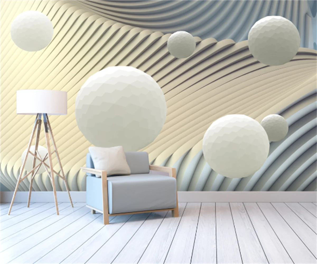 

Southeast Asia abstract three-dimensional space sphere 3d background wallpaper simple home custom mural wall cloth wallpaper