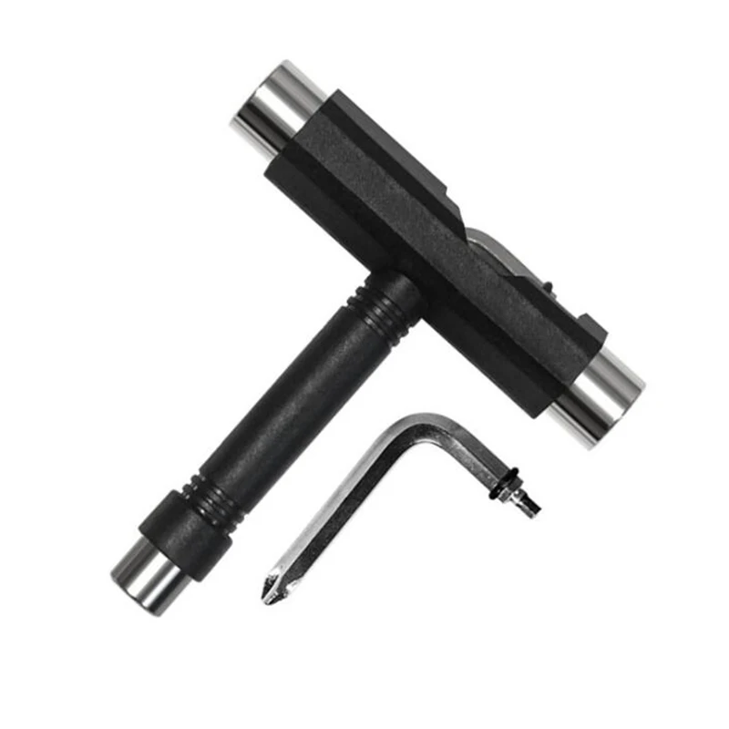 

Skate Skateboard Longboard T TOOL MultiFunctional All In One Wrench -Black Color Longboard tool Skateboard Skate Truck