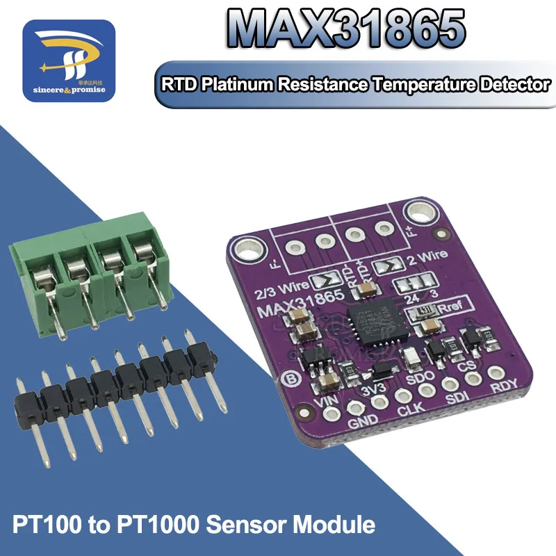 MAX31865 PT100 к PT1000 RTD-to-Digital плата преобразователя температуры термопары модуль усилителя 3,3 В/5 В для Arduino