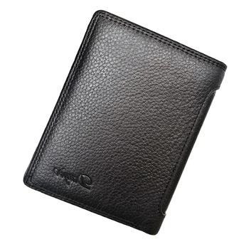 

DANJUE Men Wallets RFID Blocking Trifold Genuine Leather Coin Purse Cowhide Business Luxury Brand Male Card Holder Bag