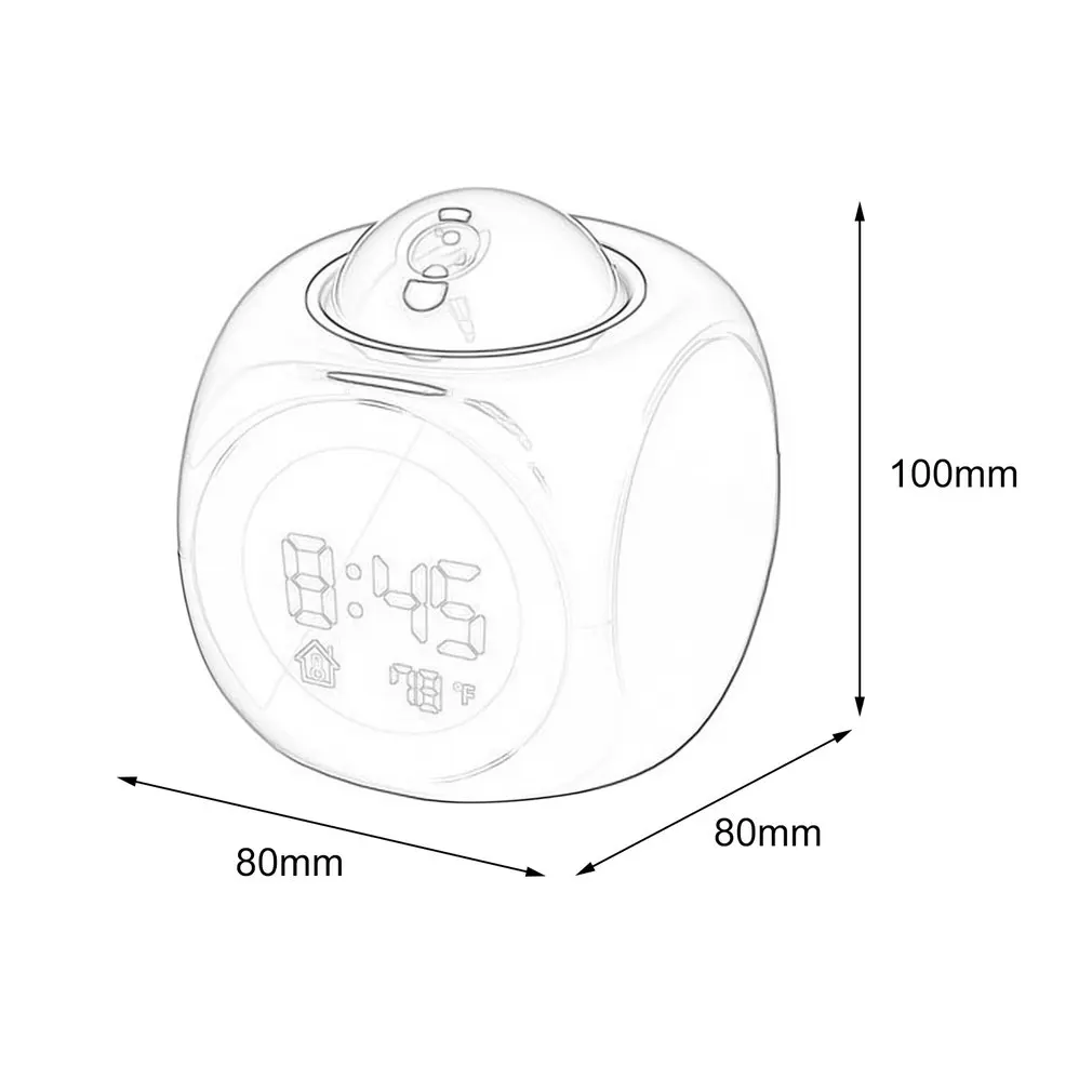 2018new ЖК-проекция голосовой говорящий Будильник Подсветка электронный цифровой проектор часы стол температурный дисплей