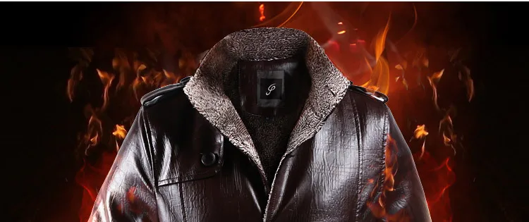 AliExpress мужское кожаное пальто средней длины плюс размера плюс бархат Pu Мех среднего возраста Мужское пальто