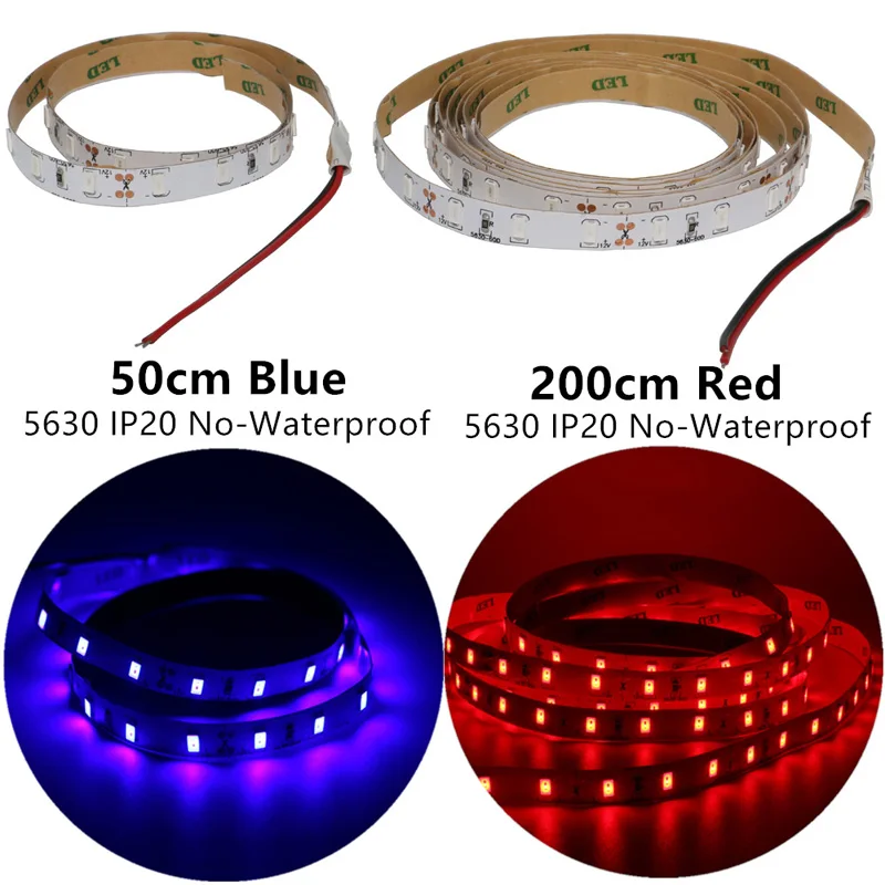 1/2/3/4/5M IP65 Водонепроницаемый/без Светодиодные ленты светильник 5630 SMD DC12V 60 Светодиодный s/M 5730 бар гибкий светильник ярче, чем 3528 5050 светодиодный лента