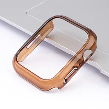 

45mm 41mm Transparent Cover for Apple Watch Case Series 7 PC Protective Bumper Frame for IWatch 7 Clear Jelly No protective film