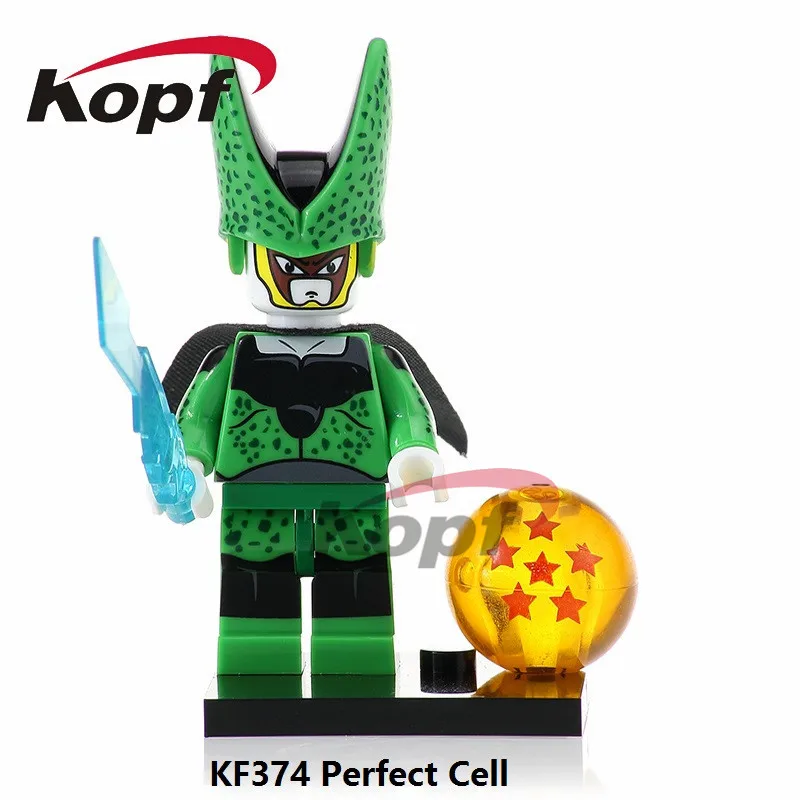 

Single Sale Super Heroes Dragon Ball Z Figures Perfect Cell Bulma Vegeta Master Roshi Building Blocks Toys for children KF374