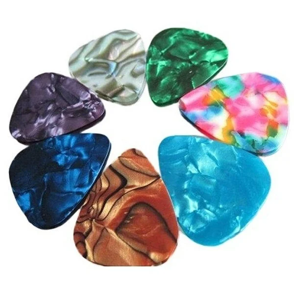 Acoustic Picks 0.46mm 0.71mm 0.96mm Plectrum Celluloid Electric Smooth Guitar Pick Accessories Pua De Guitarra 10/20 Pcs