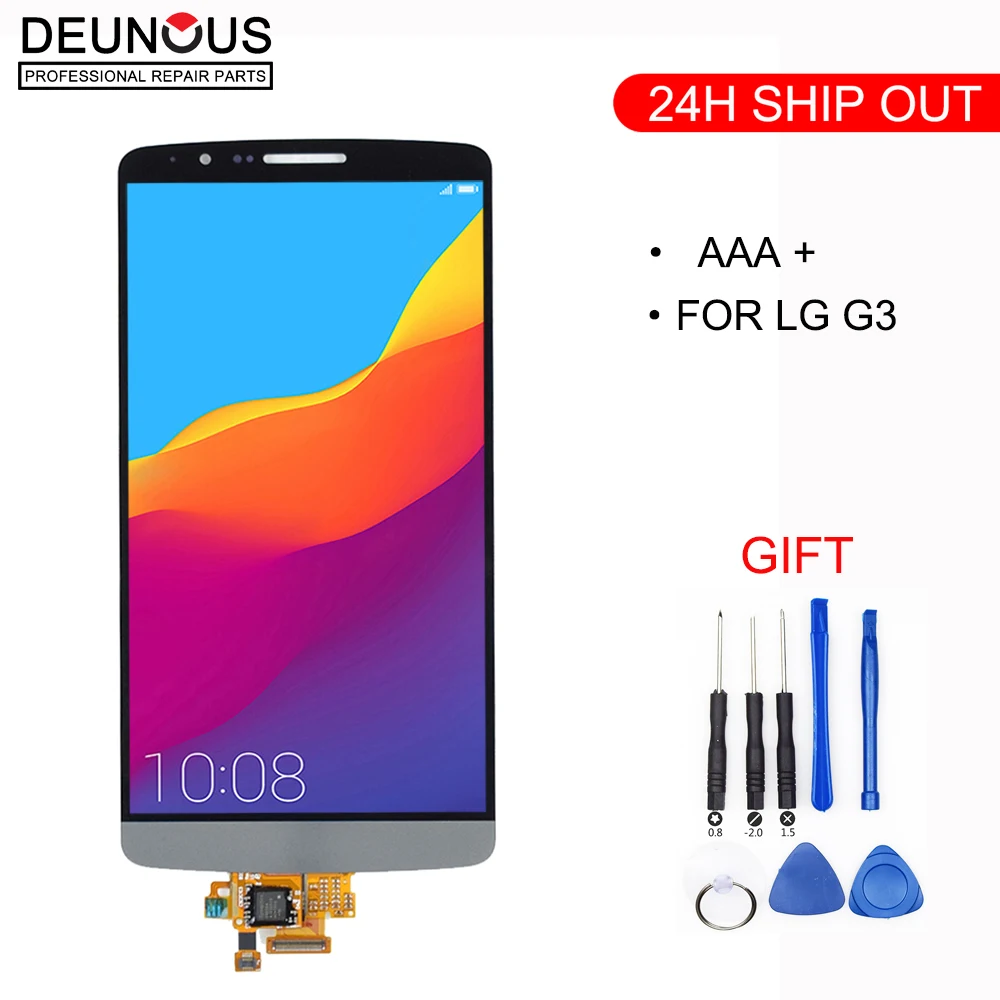 Новый протестированный экран для LG G3 lcd сенсорный дигитайзер сборка дисплей D850 D851