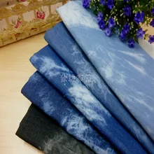 Bazin Riche Getzner Tissus шелковая ткань Тонкий/потертый деним/юбка/df004 джинсы с галстуком-краской/РУБАШЕЧНЫЕ ткани