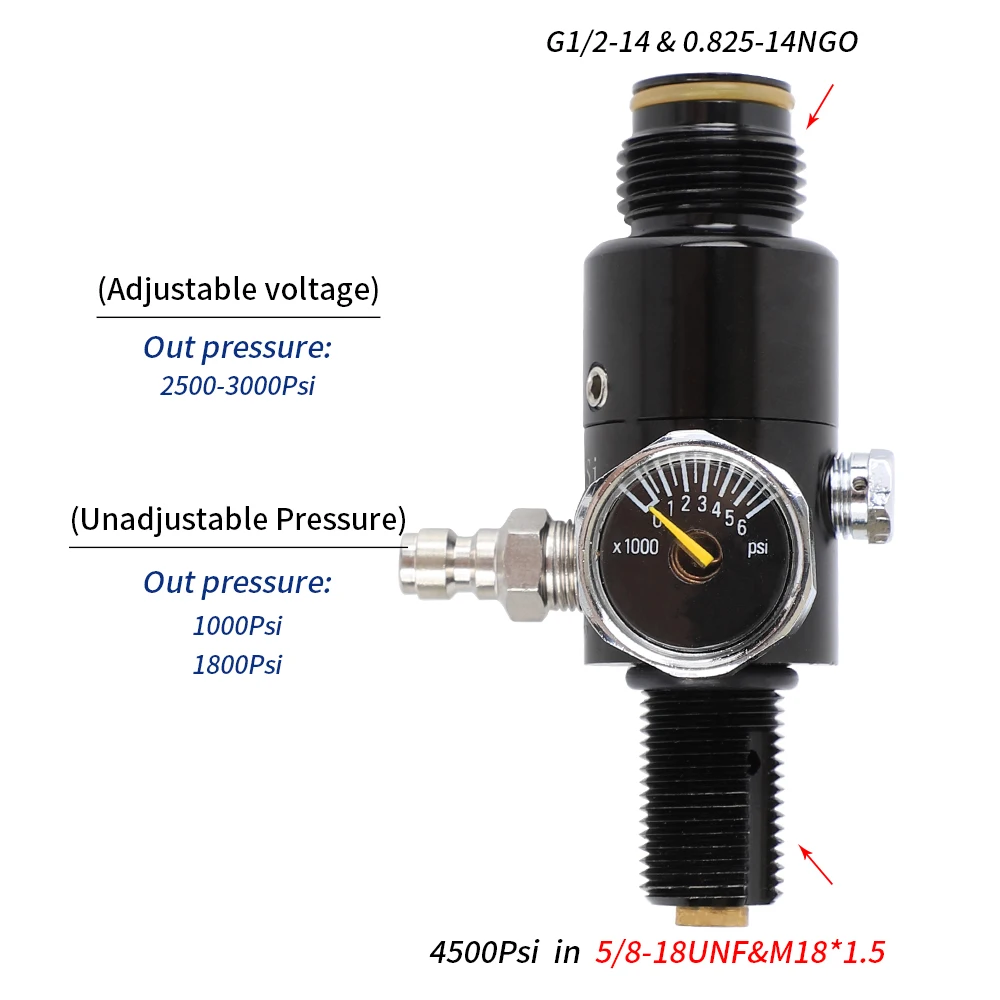 Воздушный резервуар регулятор PCP Airgun принадлежности для пейнтбола 4500 PSI давление