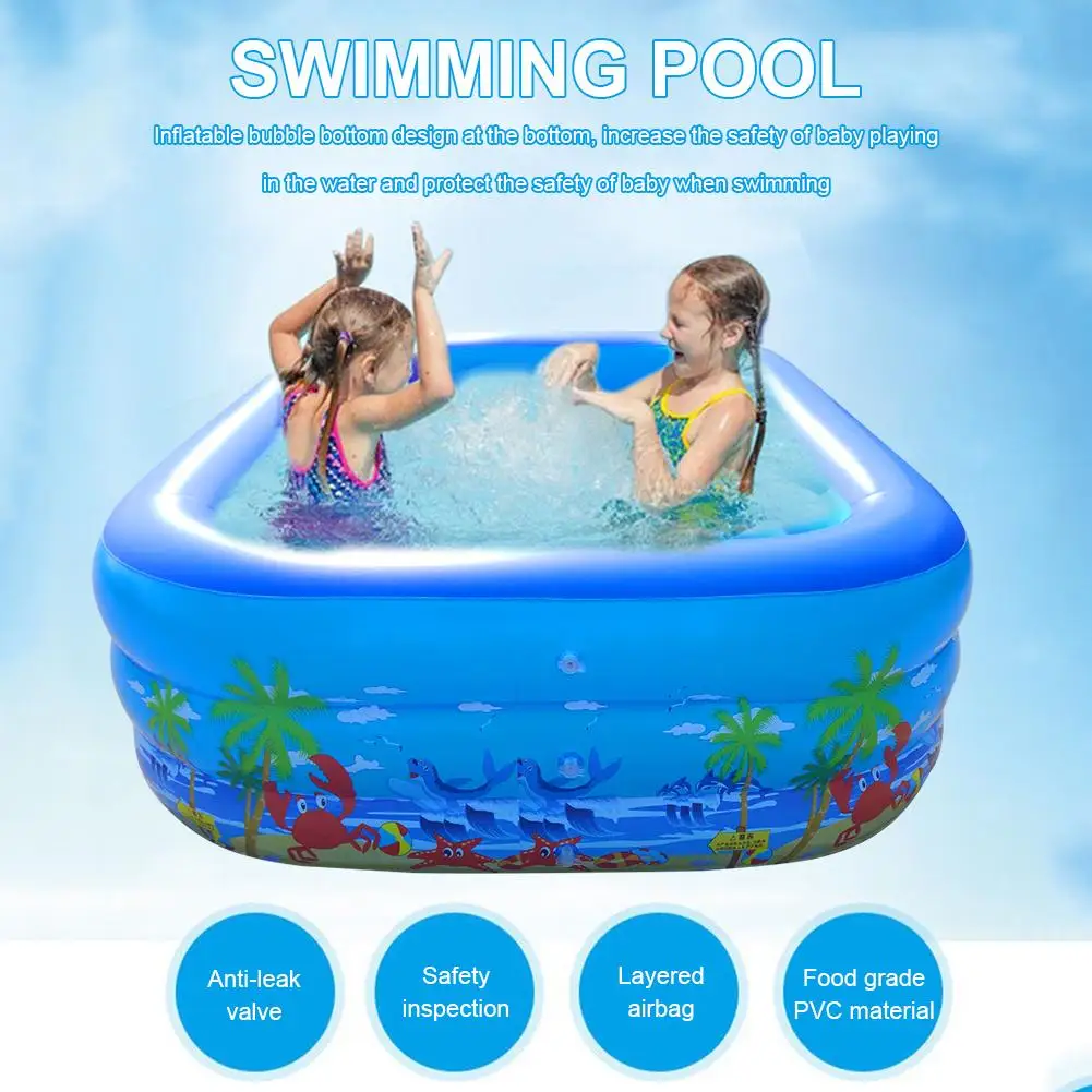 

1.2/1.3/1.5/1.8/2.1m Inflatable Water Spray Pad Water Splash Play Pool Playing Sprinkler Mat Yard Outdoor Fun Swimming Pools