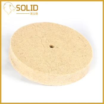 

Wool Felt Polishing Buffing Wheel Jade Metal Mirror Surface Finish Bench Grinder Tool 100mm Diameter 25mm Thickness