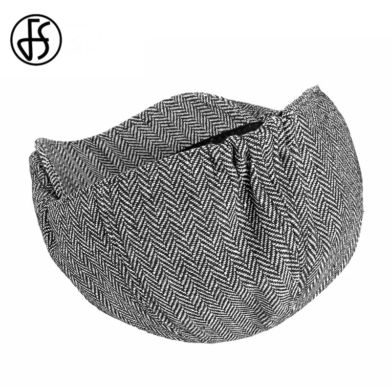 FS берет в стиле винтаж Кепка для мужчин британском хлопковая зимняя плоская