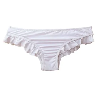 

Womens Thong bikini bottoms Swimming trunks woman swim bottoms Swimwear White brazilian bottom swimwear