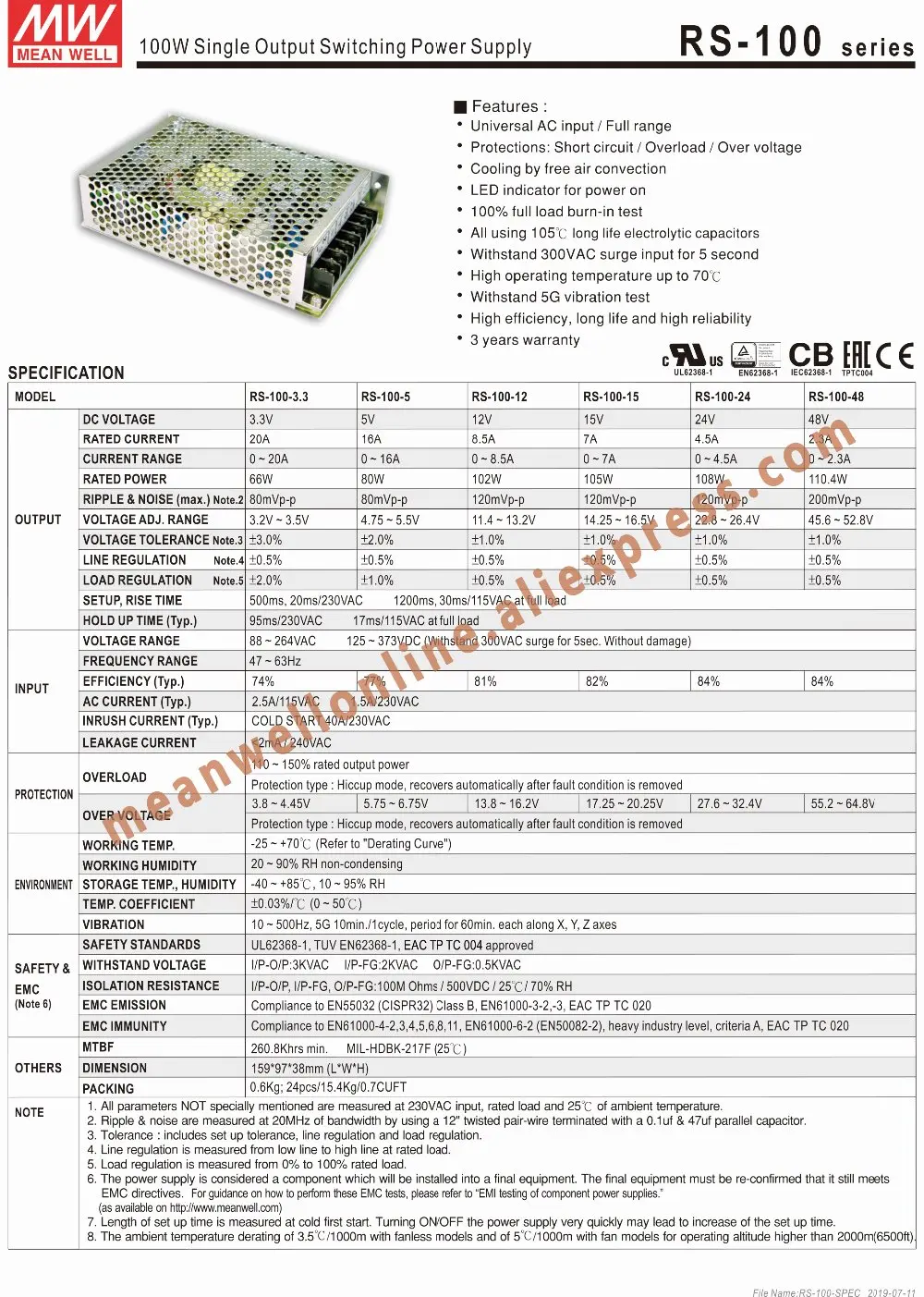 RS-100-SPEC-1