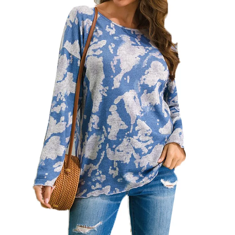 

United States women's amazon round neck long sleeve of new fund of 2020 autumn winters is easy leisure knitting sweater