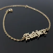 Personalized Custom Name Bracelet Charms Handmade Women Kids Jewelry Engraved Handwriting Signature Love Message Customized Gift