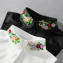 

Embroidered shirt false collar Female lapel shirt collar chiffon fake collar all-match decorative collar