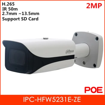 

Dahua POE Waterproof IP Camera Outdoor IPC-HFW5231E-ZE 2MP 1/2.8 Cmos H.265 Micro SD memory Motorized lens surveillance camera