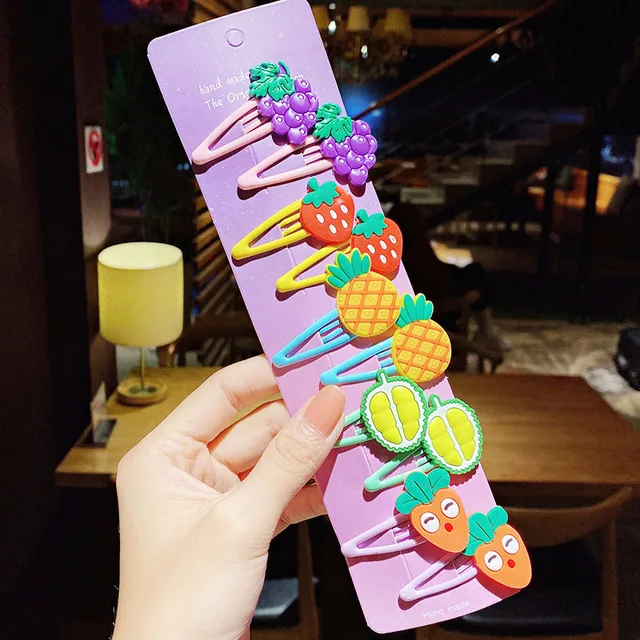 10PCS/Set New Girls Cute Cartoon Ice Cream Unicorn Hair Clips Kids Lovely Hairpins Headband Barrettes Fashion Hair Accessories 20