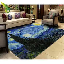 Машинная стирка мягкие ковры для гостиной современное искусство Мягкий Красочный геометрический Коврик для спальни гостиной нескользящий противообрастающий