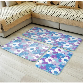 

3 Pcs/set Lovely Cushion Slippery Floor Mat Doormat Living Room Bedside Mat Bathroom Floor Mat Set Rugs Kitchen Antislip Rug L