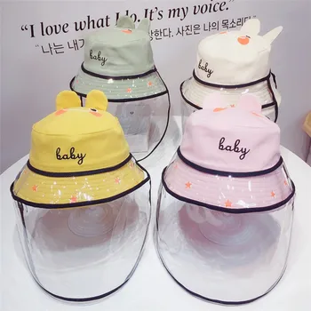 

Protective Sap Anti-fog Saliva Dust-proof Removable Eye Protection Children Boys and Girls Fisherman Hat Fashion 2020