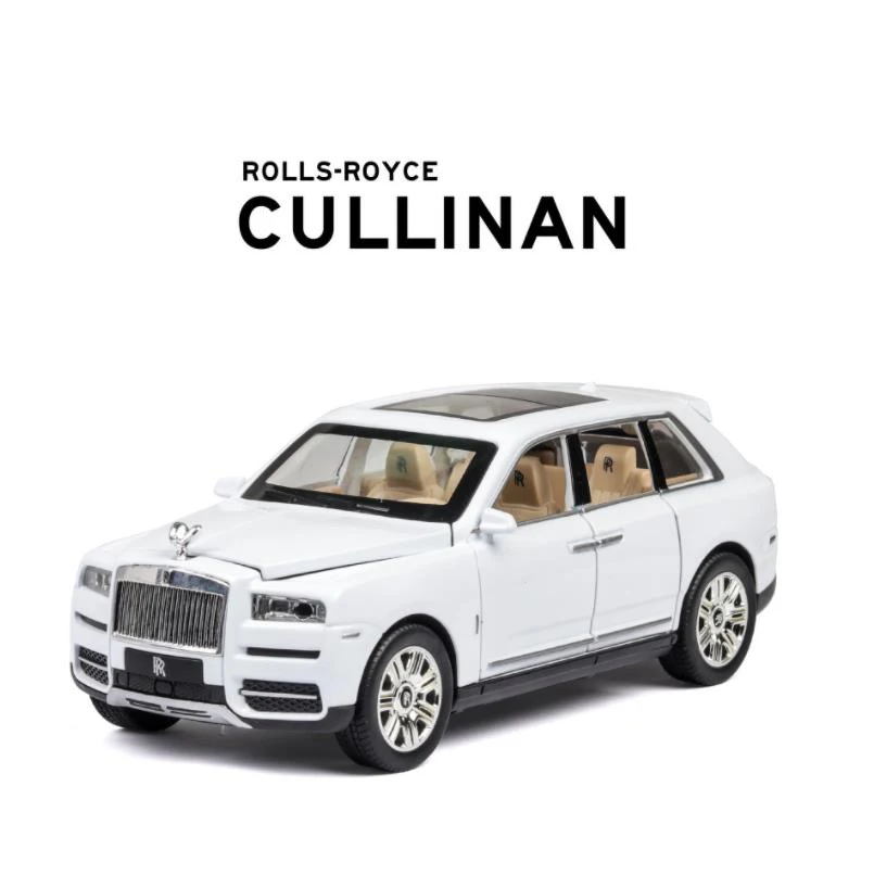 1:24 игрушечный автомобиль отличного качества Rolls-Royce Cullinan Металлический Игрушечный Автомобиль литой автомобиль и игрушечный транспорт Модель автомобиля игрушки для детей - Цвет: white no box