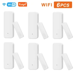 Détecteur d'ouverture/fermeture de porte intelligent Tuya, capteur de fenêtre WiFi, fonctionne avec Alexa et Google Home, application Smartlife 