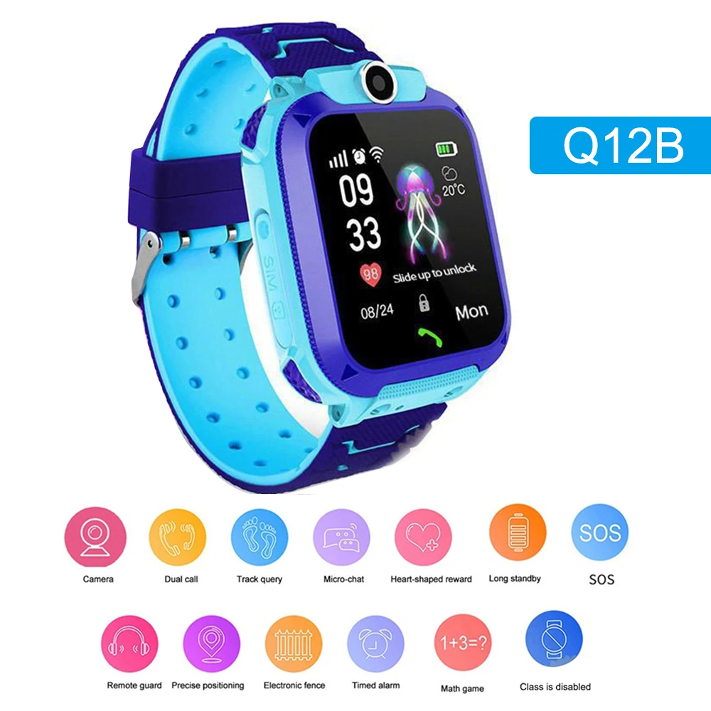 

Smart Watch Intelligent Kids Watch Q12B Smartwatch Phone Watch for Android IOS 2G SIM Card Clock