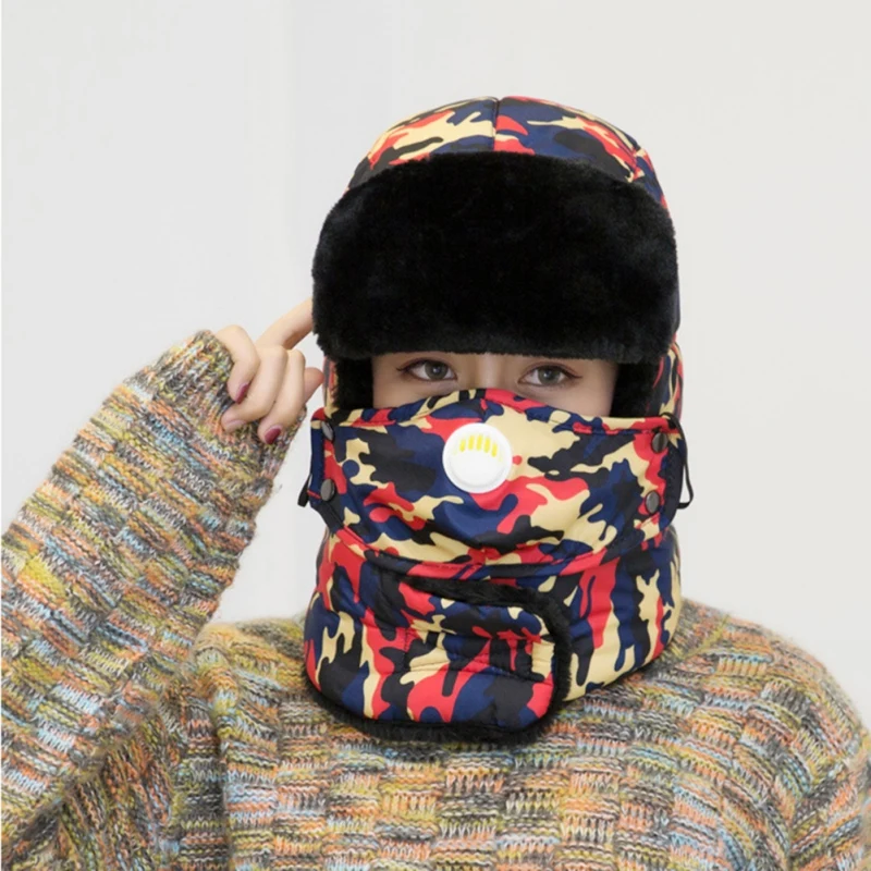 Камуфляжная шапка Lei Feng с рисунком, зимняя Лыжная шапка с хлопковой подкладкой, сохраняющая тепло, детские шляпы, дышащие, Valve1