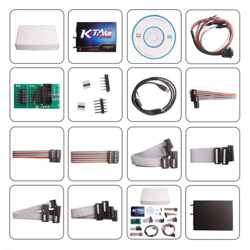 Новое поколение KTAG инструмент для программирования ЭБУ V1.89 и V2.06 2 в 1 KTAG мастер-версия No Tokens Limited K-TAG ЭБУ чип 6 языков