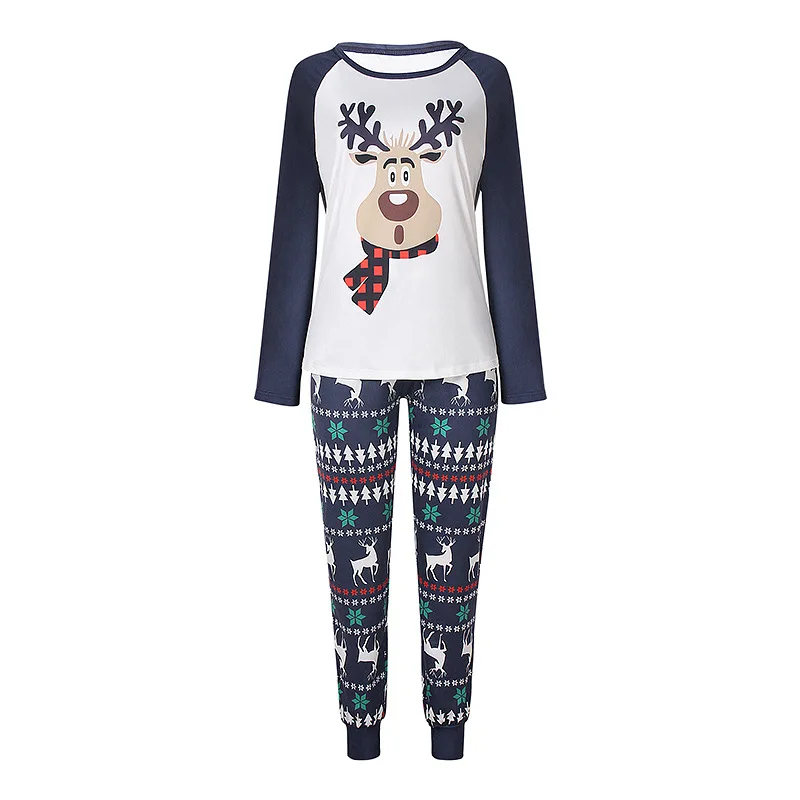 Rocwickline New Autumn & Winter Women's Pajamas Young Style Print Animal O-Neck Vacation style Loose Cotton Pajamas