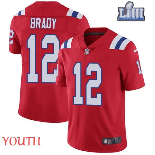 YOUTH Youth kids New England Tom Brady Patriots Super Bowl LIII Bound jersey - Цвет: YOUTH