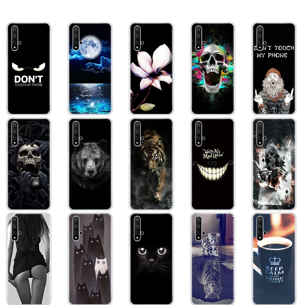 Чехол для Honor 20 силиконовая задняя крышка чехол телефона Huawei Pro Lite YAL L21 Роскошный с
