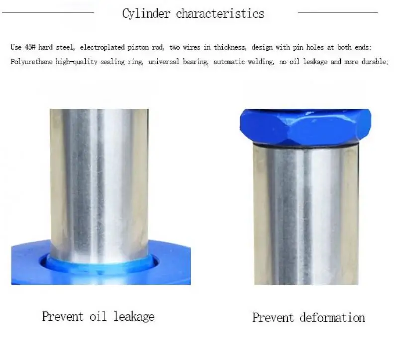 100-500Mm Travels Hydraulic Oil Cylinder Heavy Duty Bidirectional Lifting Small Wood Splitter 1/2 Tonnage Hydraulic Ram