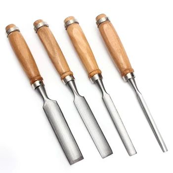 

4Pcs/set Home Carving Wood Gouge Chisel Woodworking Tools Handle Hand DIY Chisels Set
