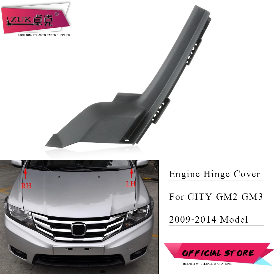 

Крышка шарнира капота двигателя автомобиля ZUK для HONDA CITY 2009 2010 2011 2012 2013 2014 GM2 GM3 OEM: 74222-TM0-T00 74212-TM0-T00